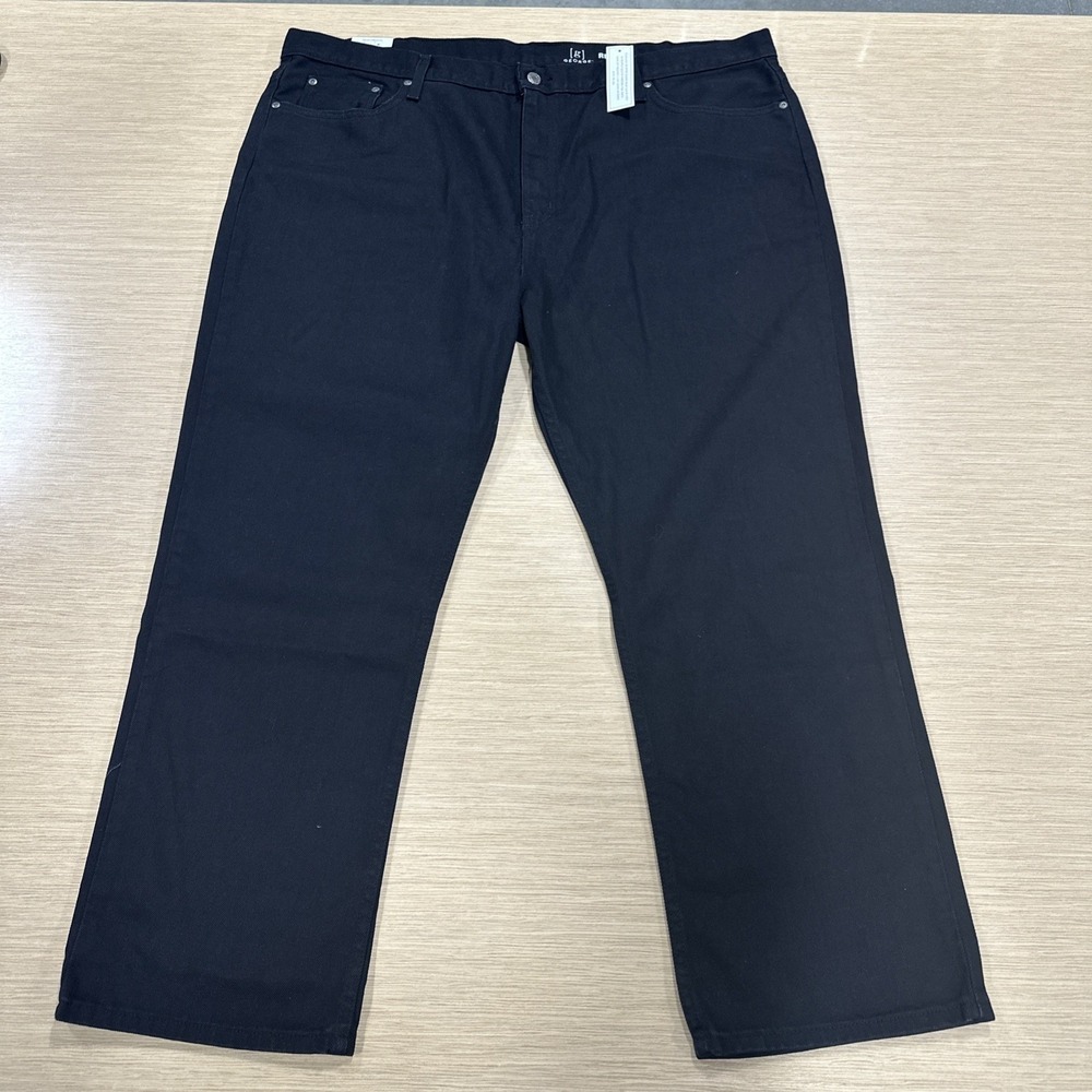NWT George Men's Slim Straight Leg Jeans Black Size 46x30 Classic Look Denim‎